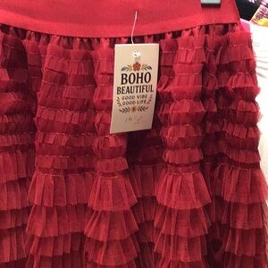 L Red Skirt